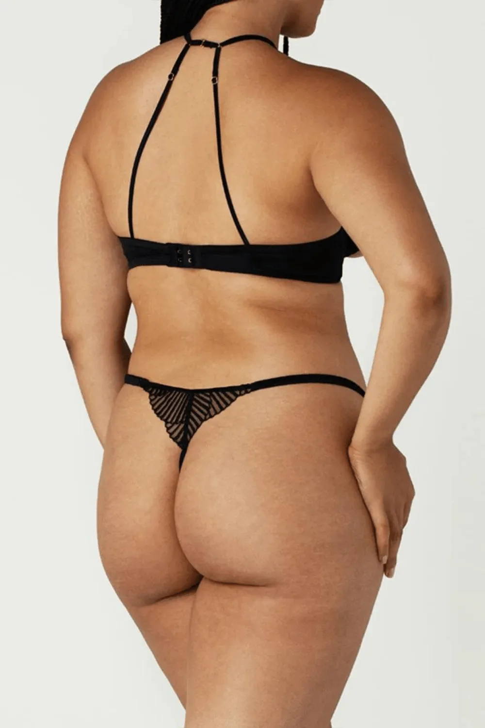 Athena Quarter Cup Bra Black