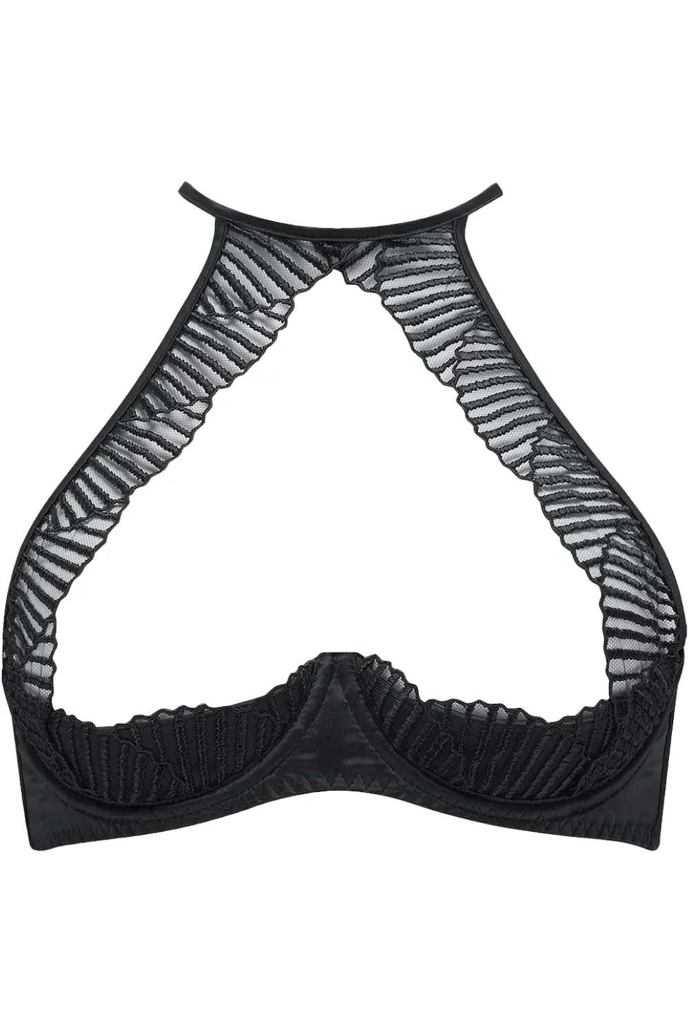 Athena Quarter Cup Bra Black