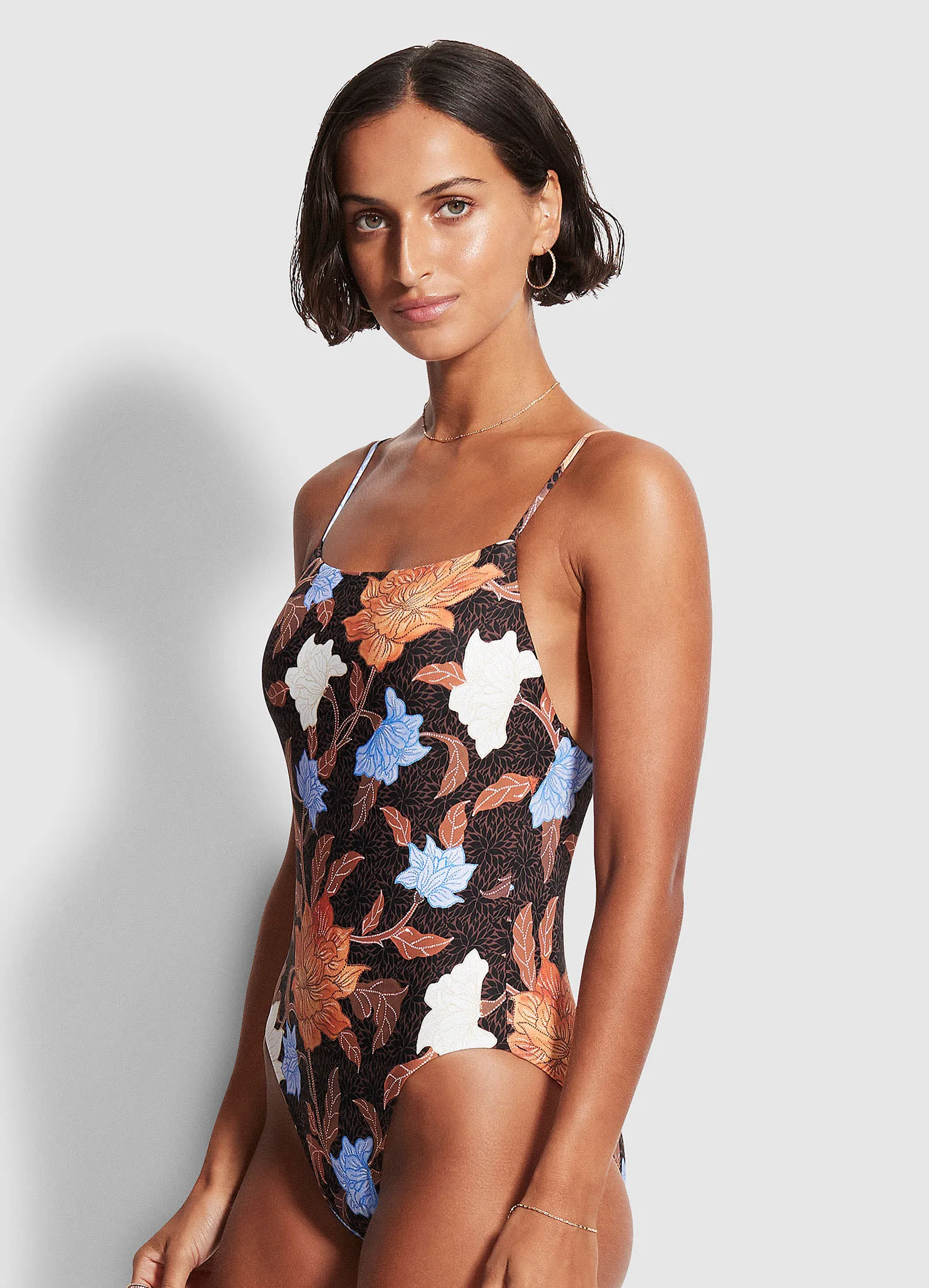 Boheme Square Neck Maillot - Black
