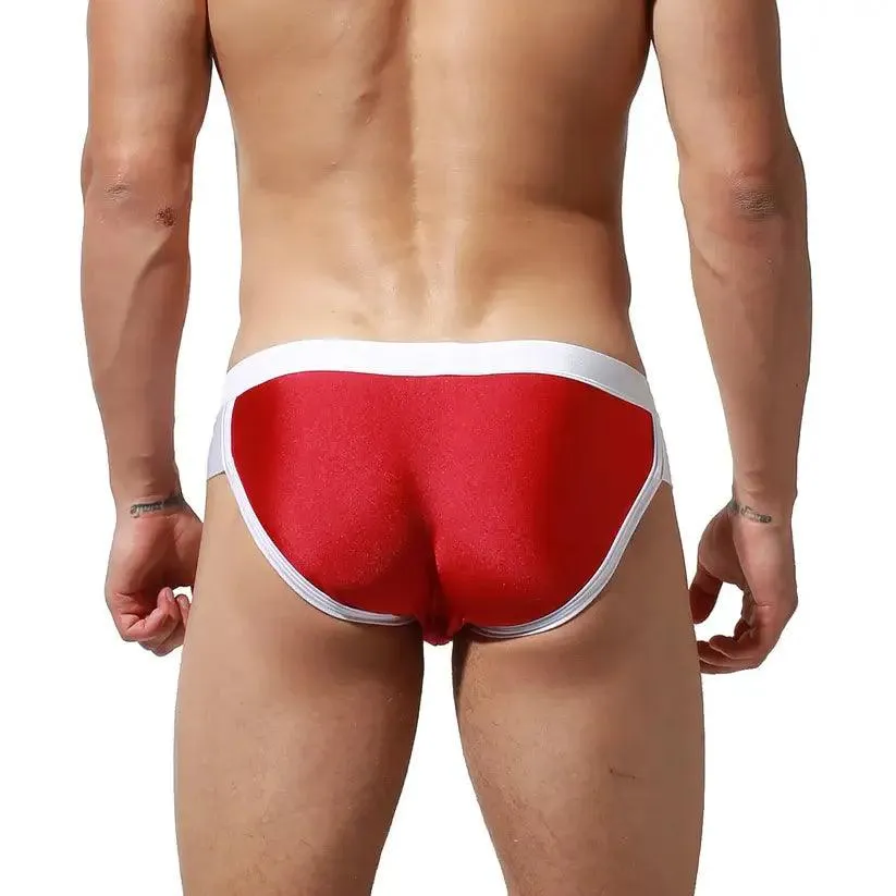 DESMIIT Men's Low Waist Swim Briefs with Removable Pad Bikini