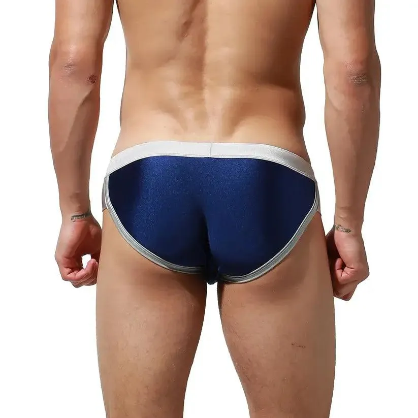 DESMIIT Men's Low Waist Swim Briefs with Removable Pad Bikini