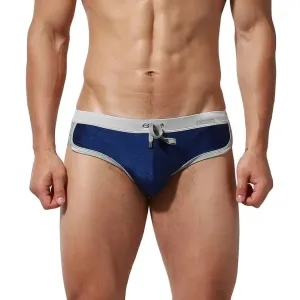 DESMIIT Men's Low Waist Swim Briefs with Removable Pad Bikini