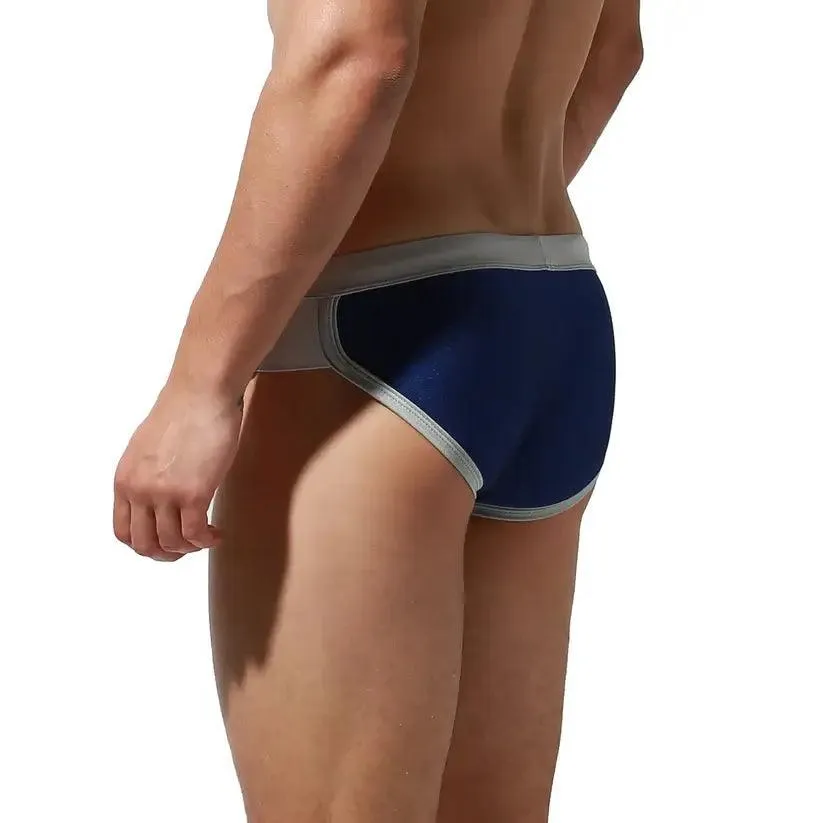 DESMIIT Men's Low Waist Swim Briefs with Removable Pad Bikini