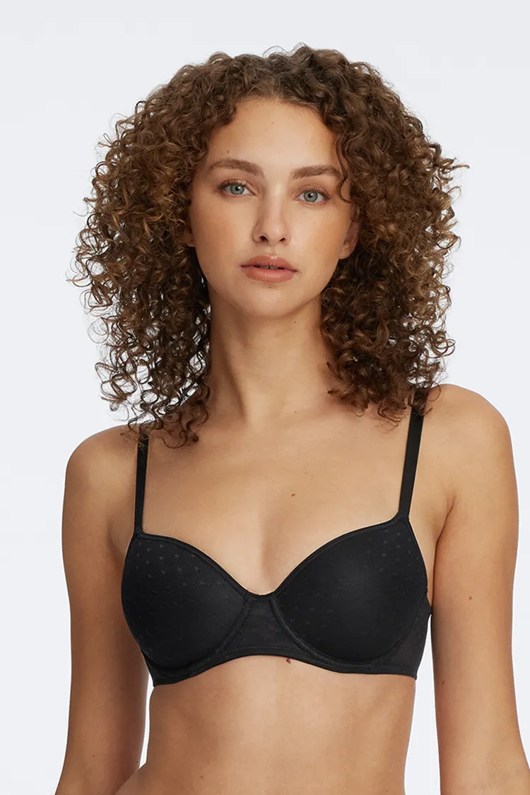 Dotty Multi Way T-Shirt Bra in Black