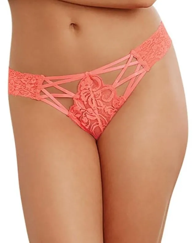 Dreamgirl Criss-Cross Lace Panty