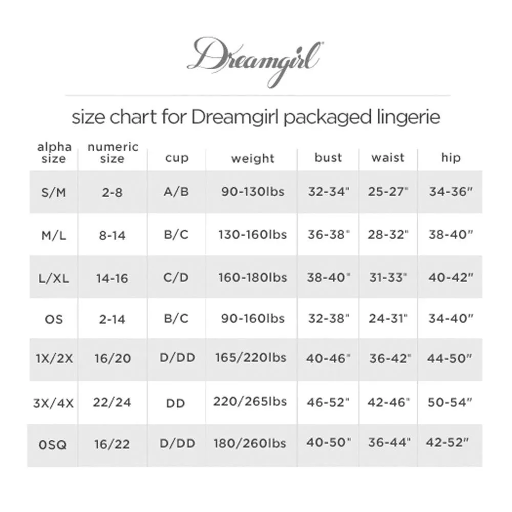 Dreamgirl Lingerie Gold Foiled Stretch Lace and Mesh Babydoll Set Black - 12666X