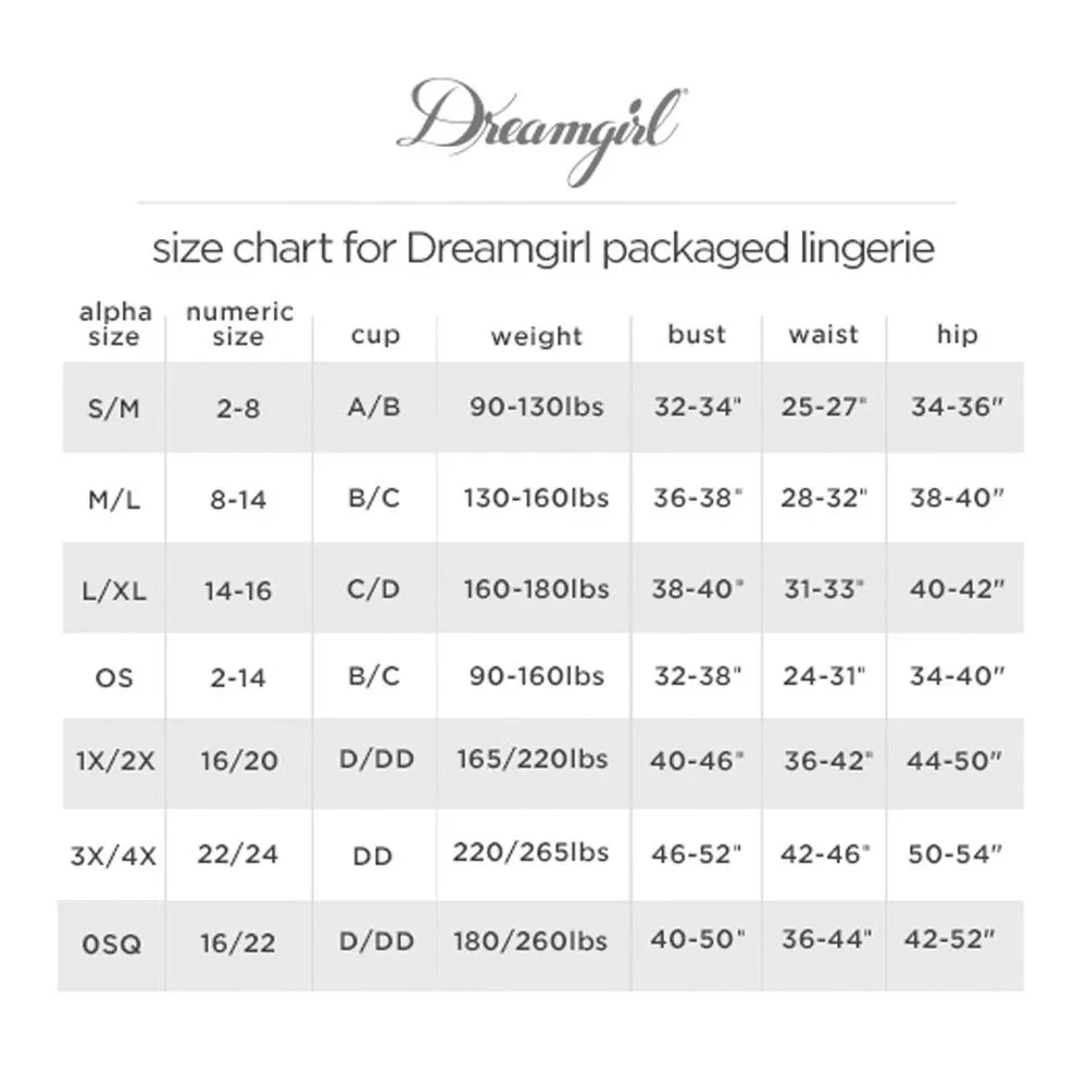 Dreamgirl Lingerie Leather Look Knit Collared Chemise 11526X