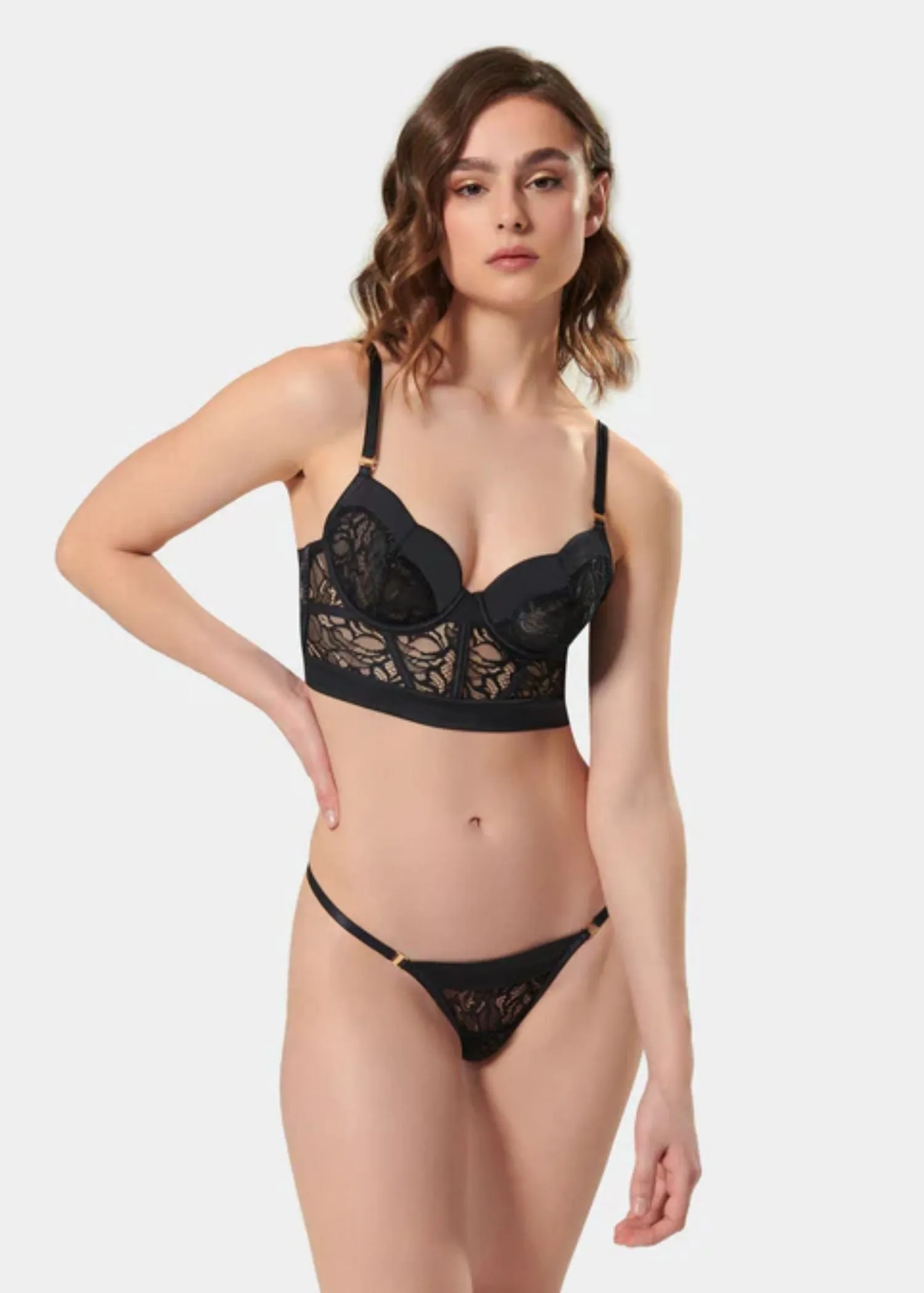 Eleanora Wired Bustier (Black)