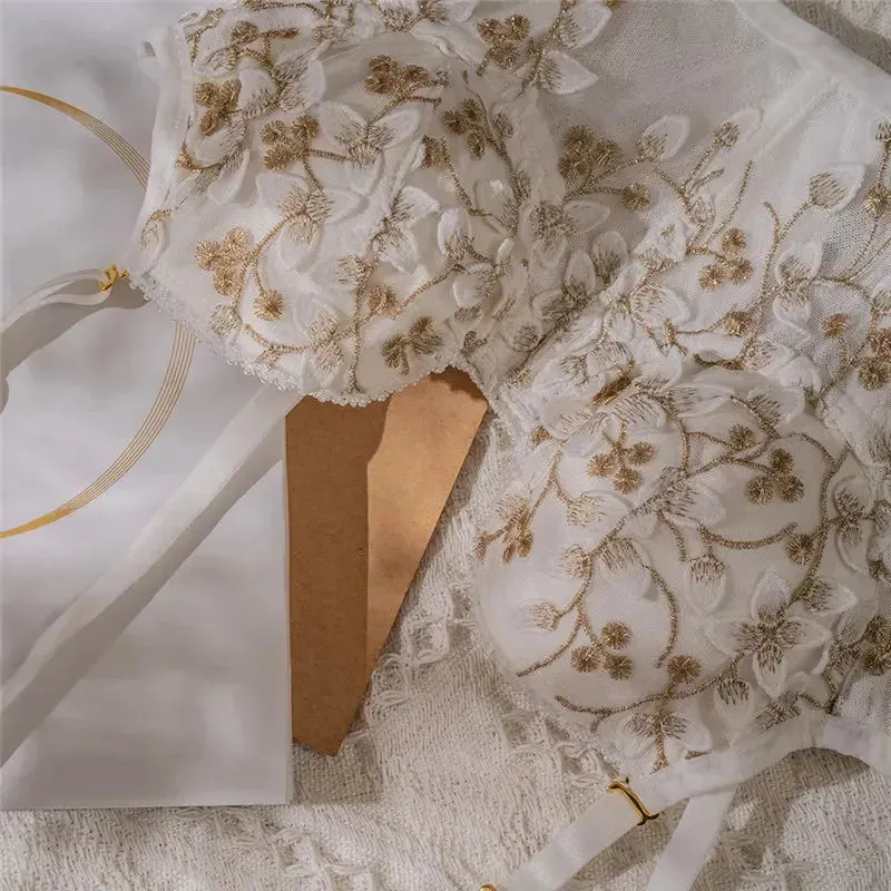 French Brassier Floral Lingerie Set