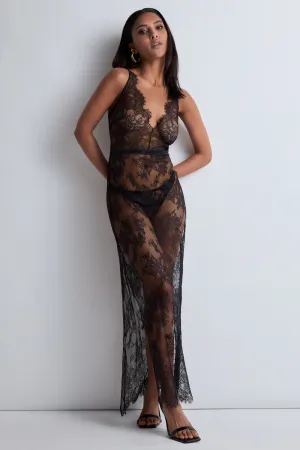 Histoire D'un Soir Long Lace Nightie