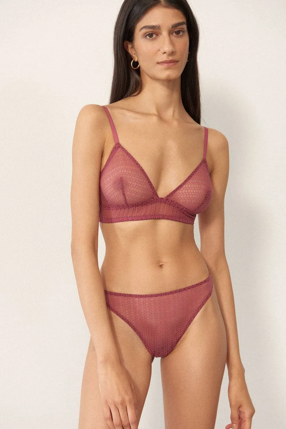 Honeycomb Thong in Orchid