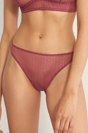 Honeycomb Thong in Orchid