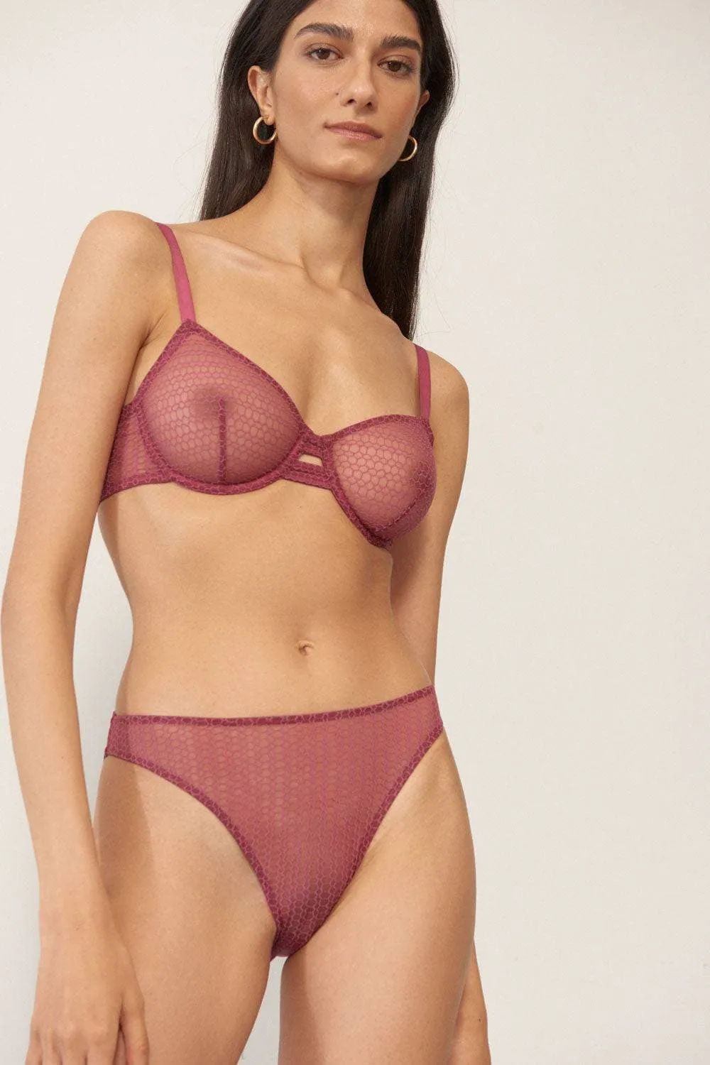 Honeycomb Thong in Orchid