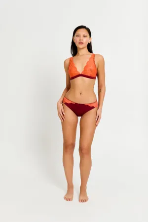 Ines Midi Brief Moderate Bordeaux Red
