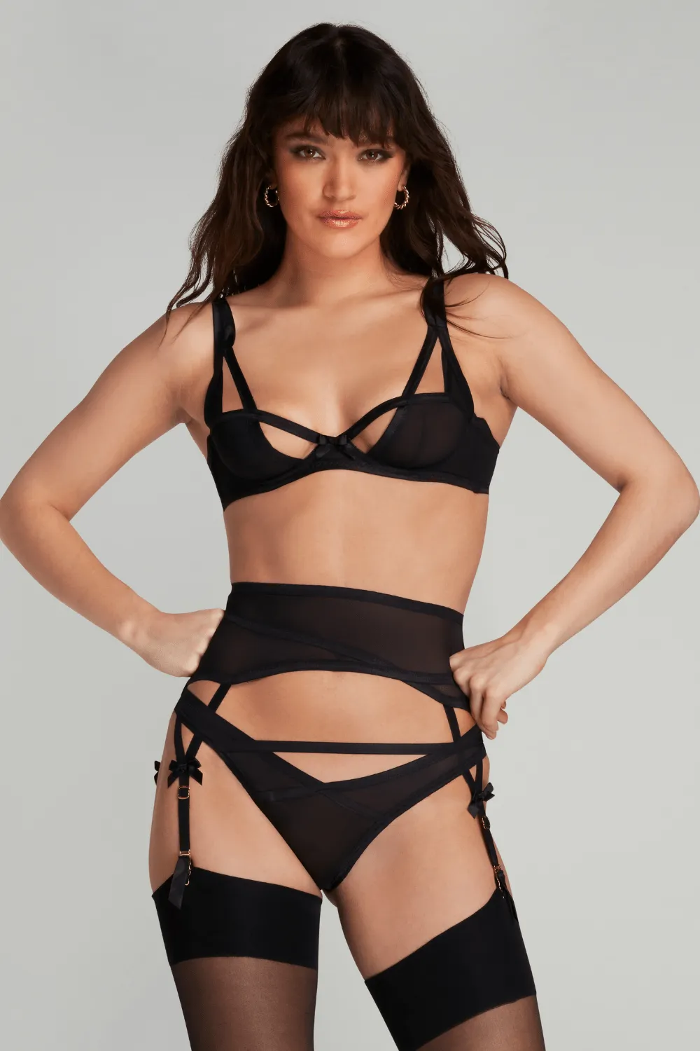 Joan Underwired Balconette Bra Black