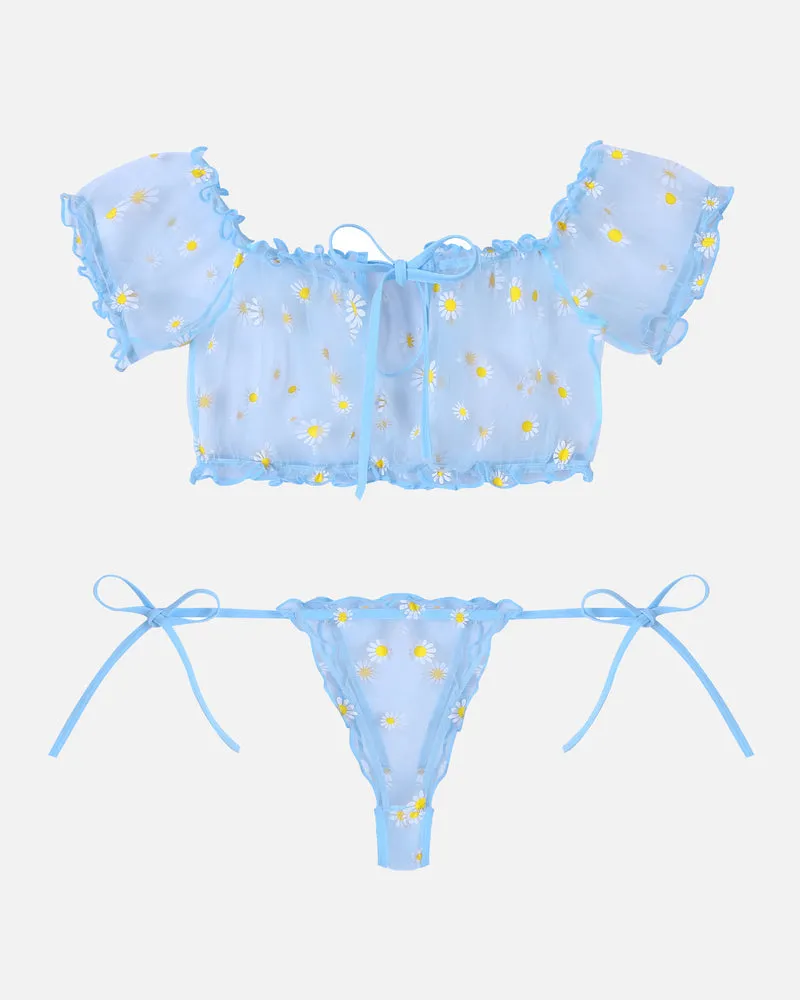 Lace Ruffle Bra and Panty Set
