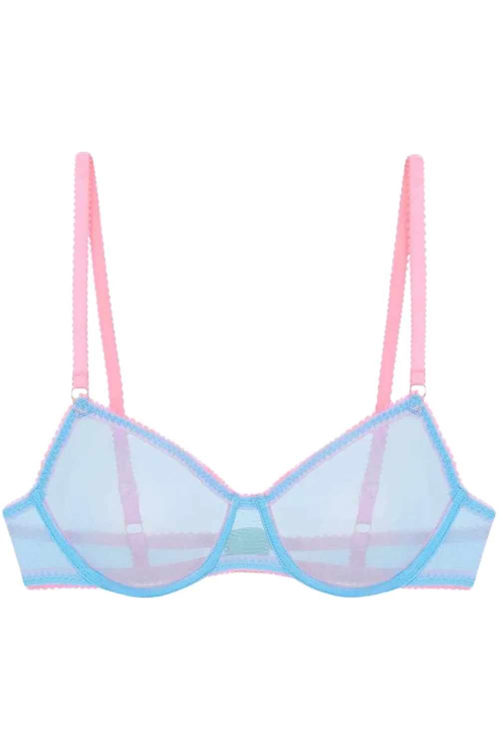 Layla Tulle Underwire Bra Pastel Blue