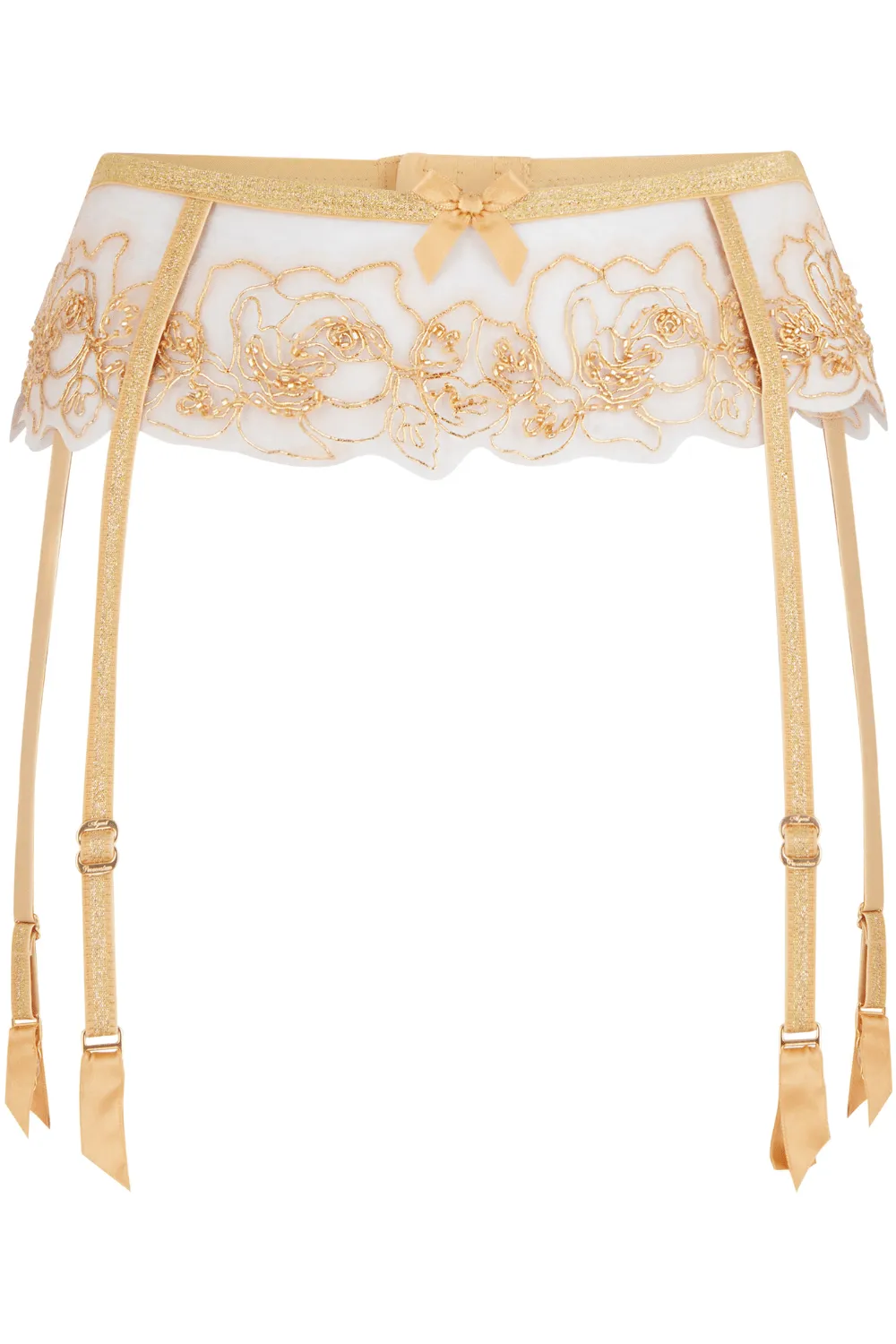 Lindie Suspender Belt Gold, Size 5 (UK 14)