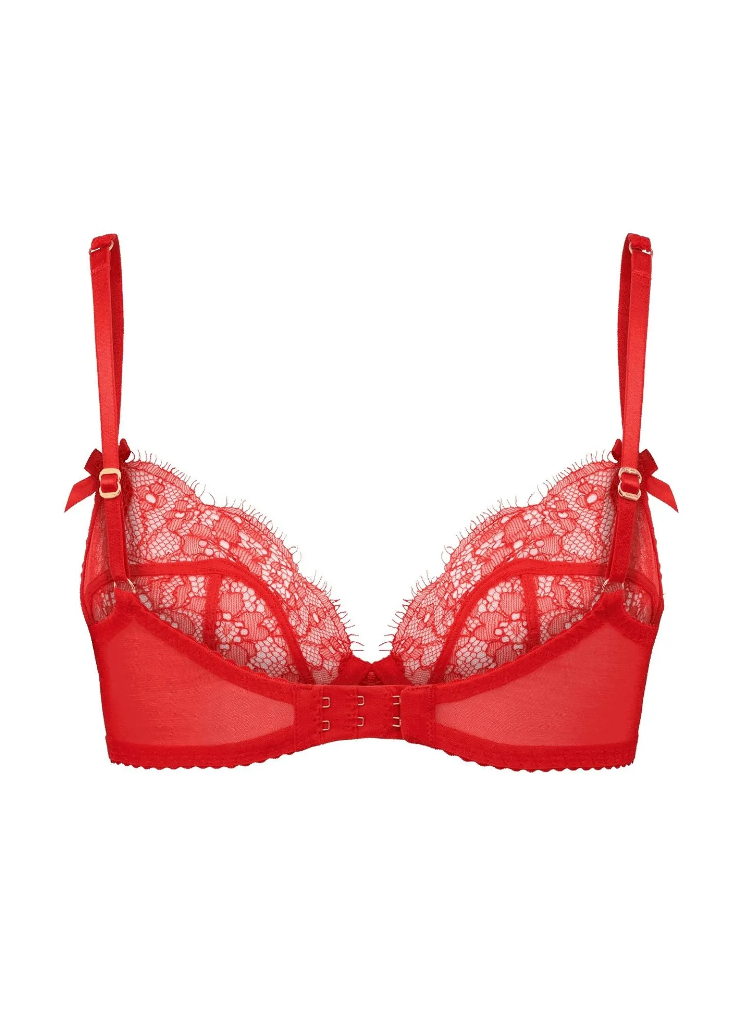 Lorna Lace Plunge Bra (Red)