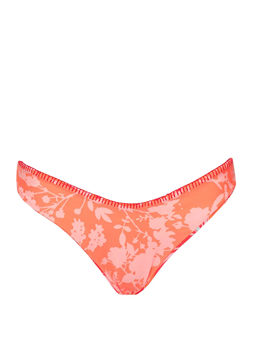 Maaji Coral Foliage Flirt Low Rise Thin Side Bikini Bottom