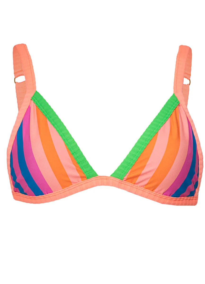 Maaji Striped Mule Rewind Fixed Triangle Bikini Top