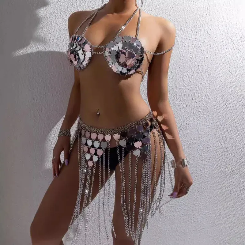 #PB Chain Skirt Set