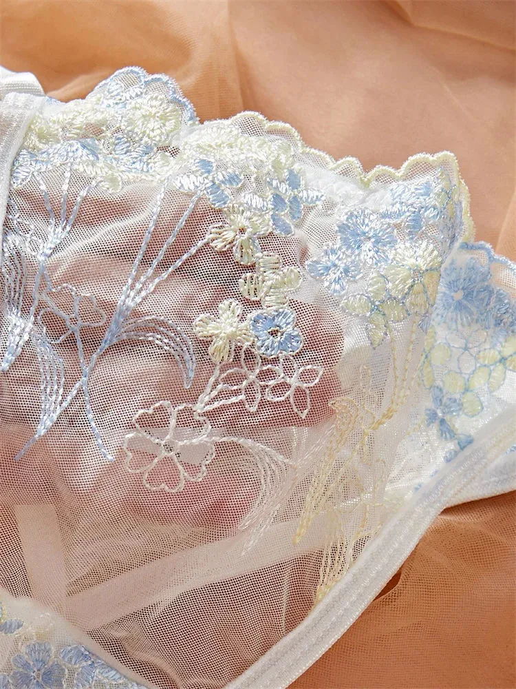 #PB Lace Lingerie Floral Set