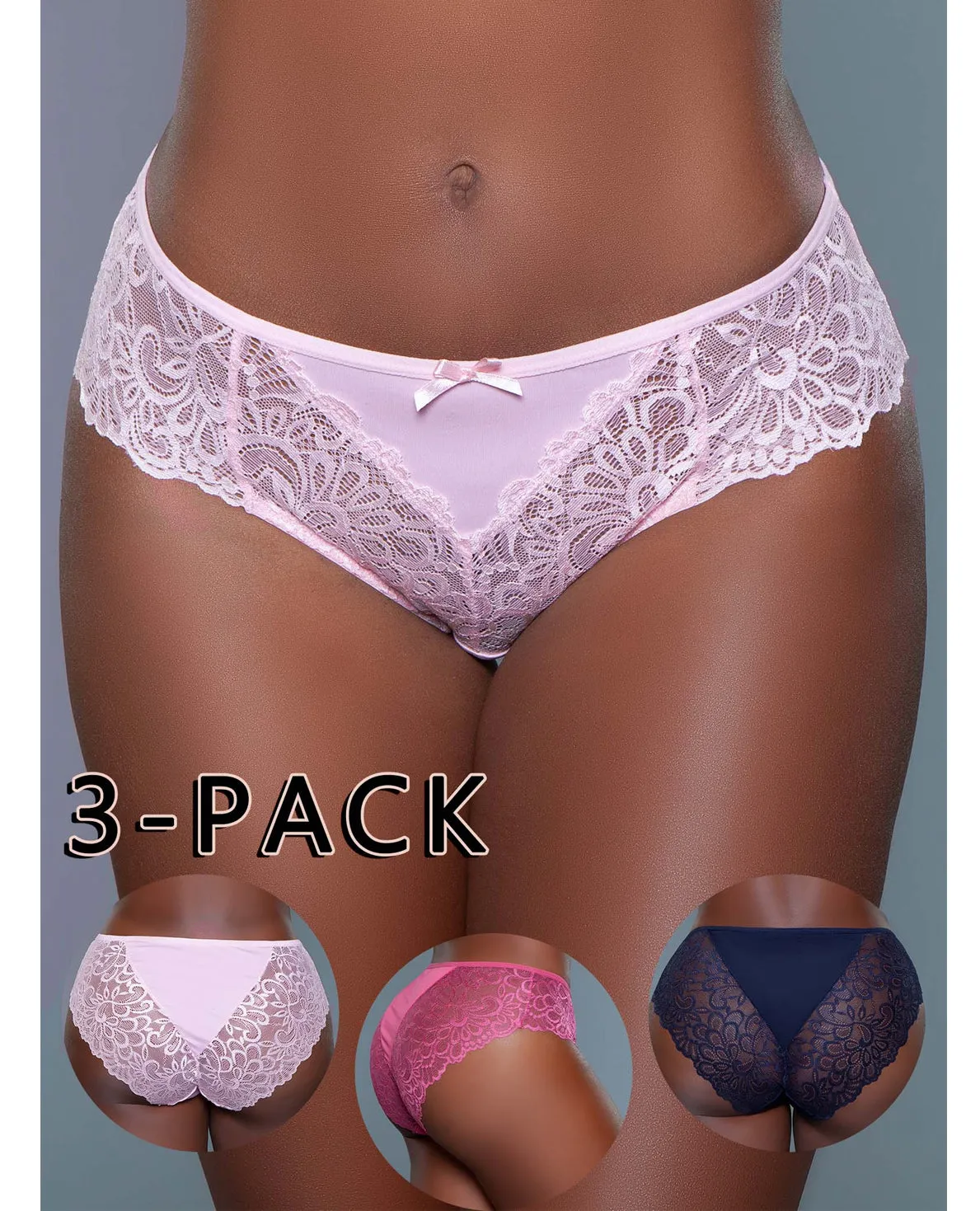 Pretty Swirl Lace Panty Trio