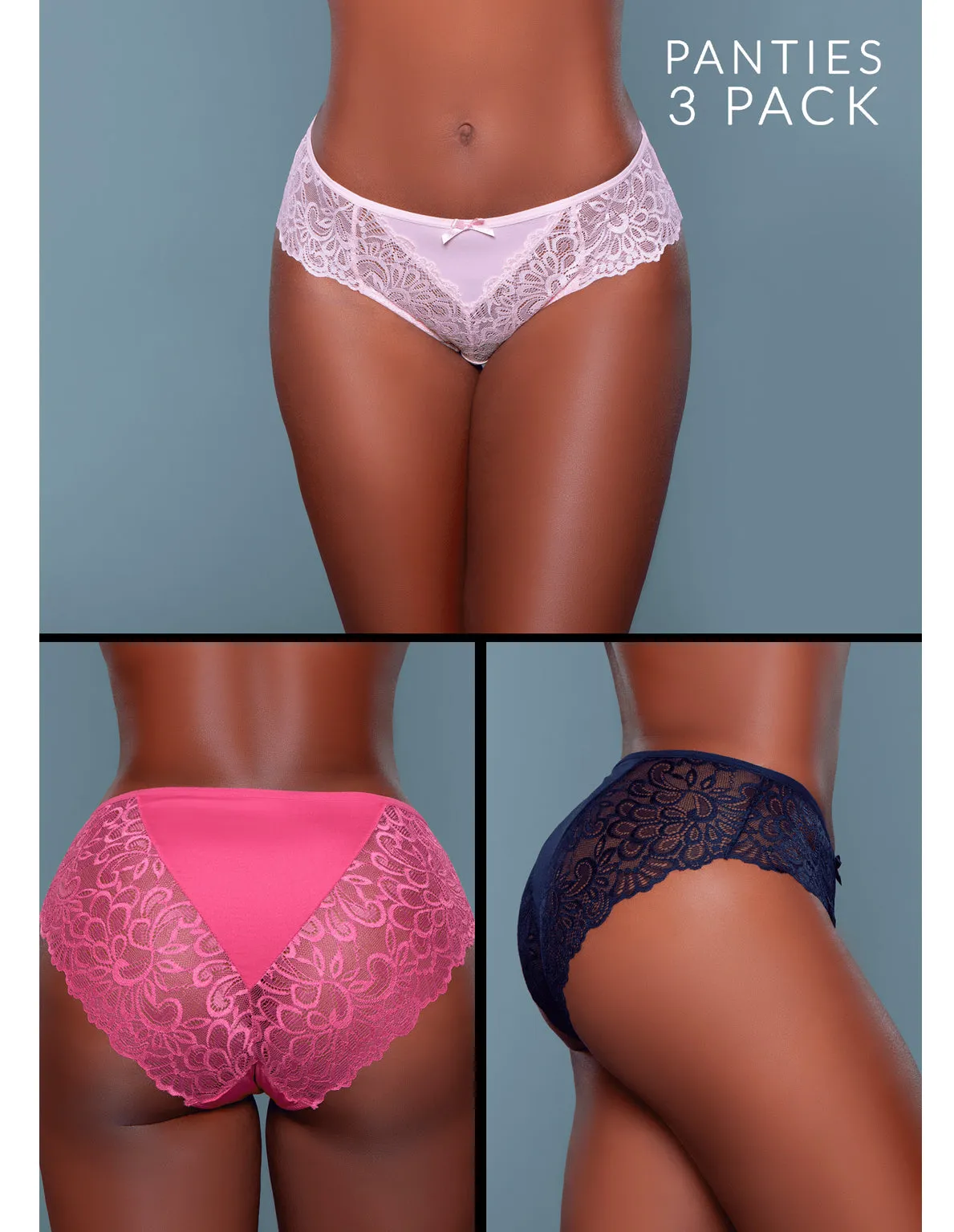 Pretty Swirl Lace Panty Trio