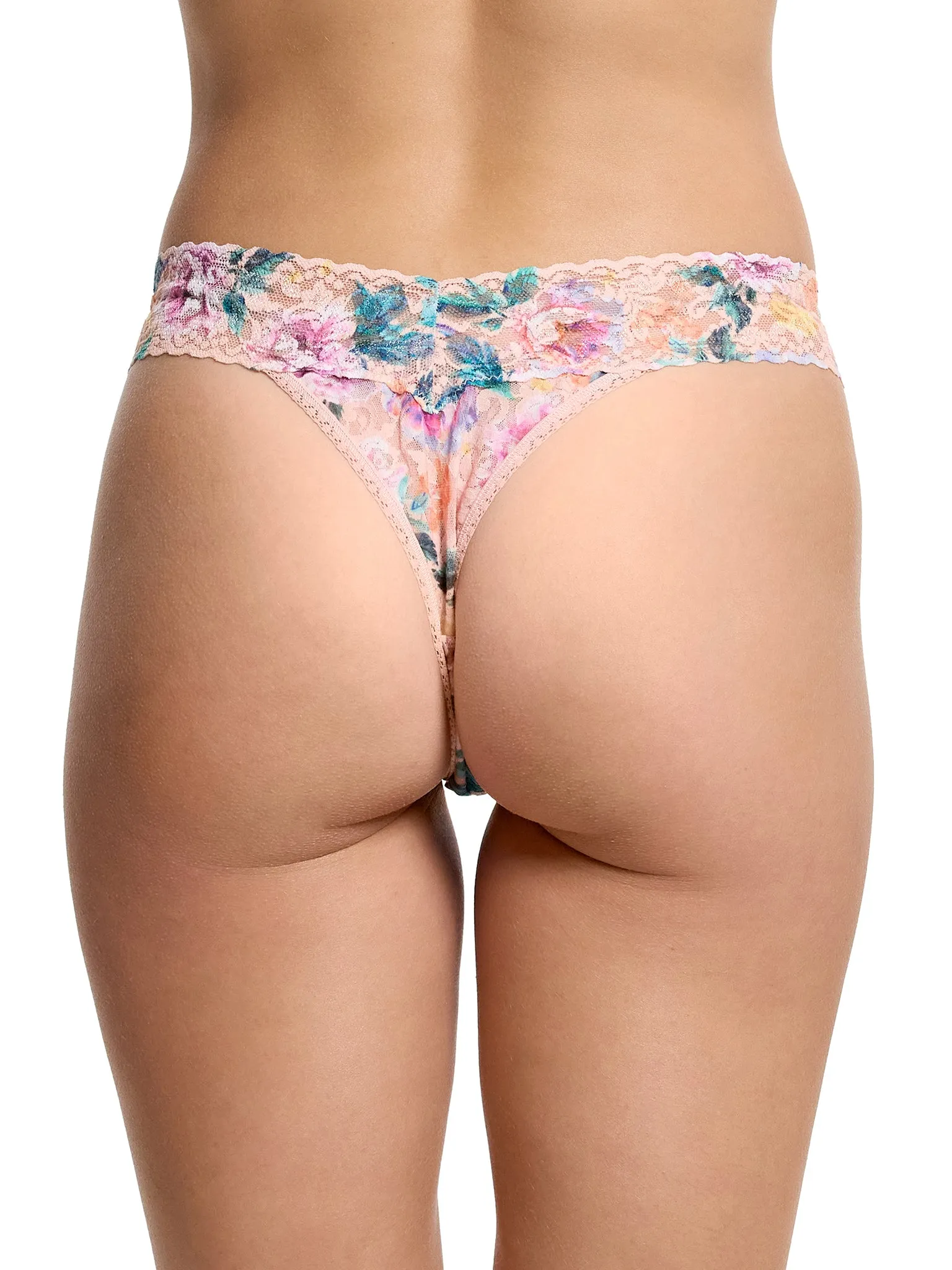 Printed Signature Lace® Original Rise Thong Buy Myself Flowers