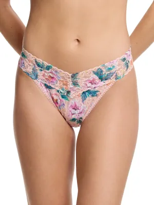 Printed Signature Lace® Original Rise Thong Buy Myself Flowers