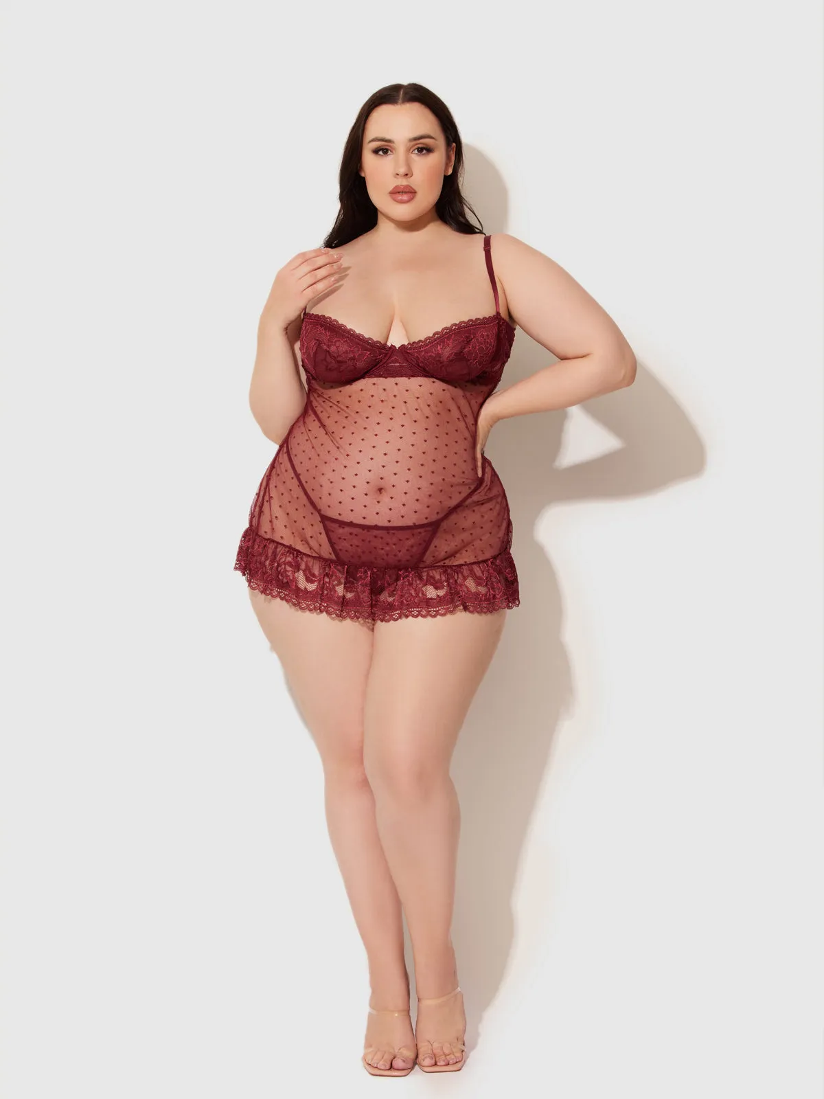 Riley Lace Babydoll Set
