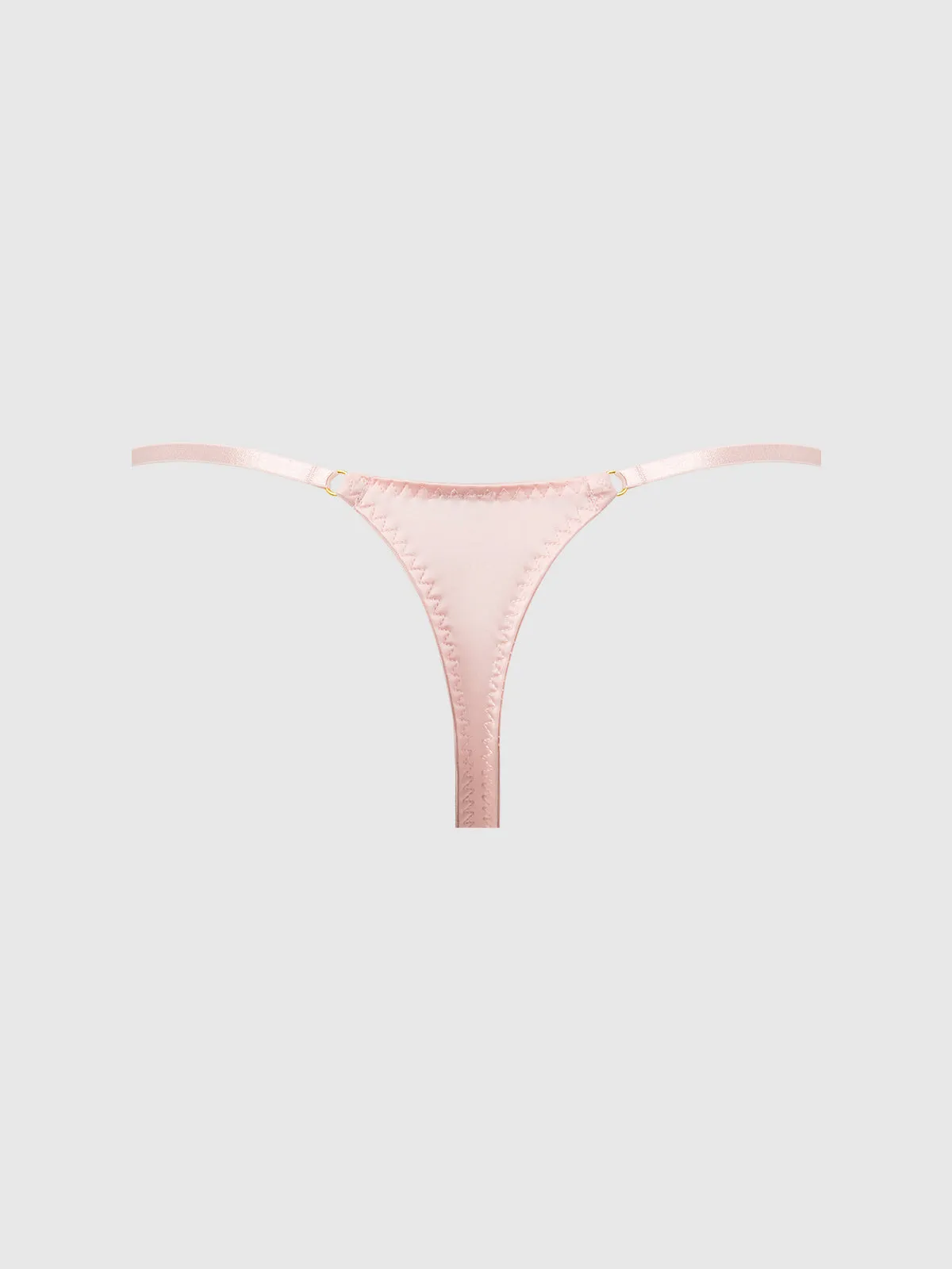 Rising Star Lace & Liquid Satin Thong