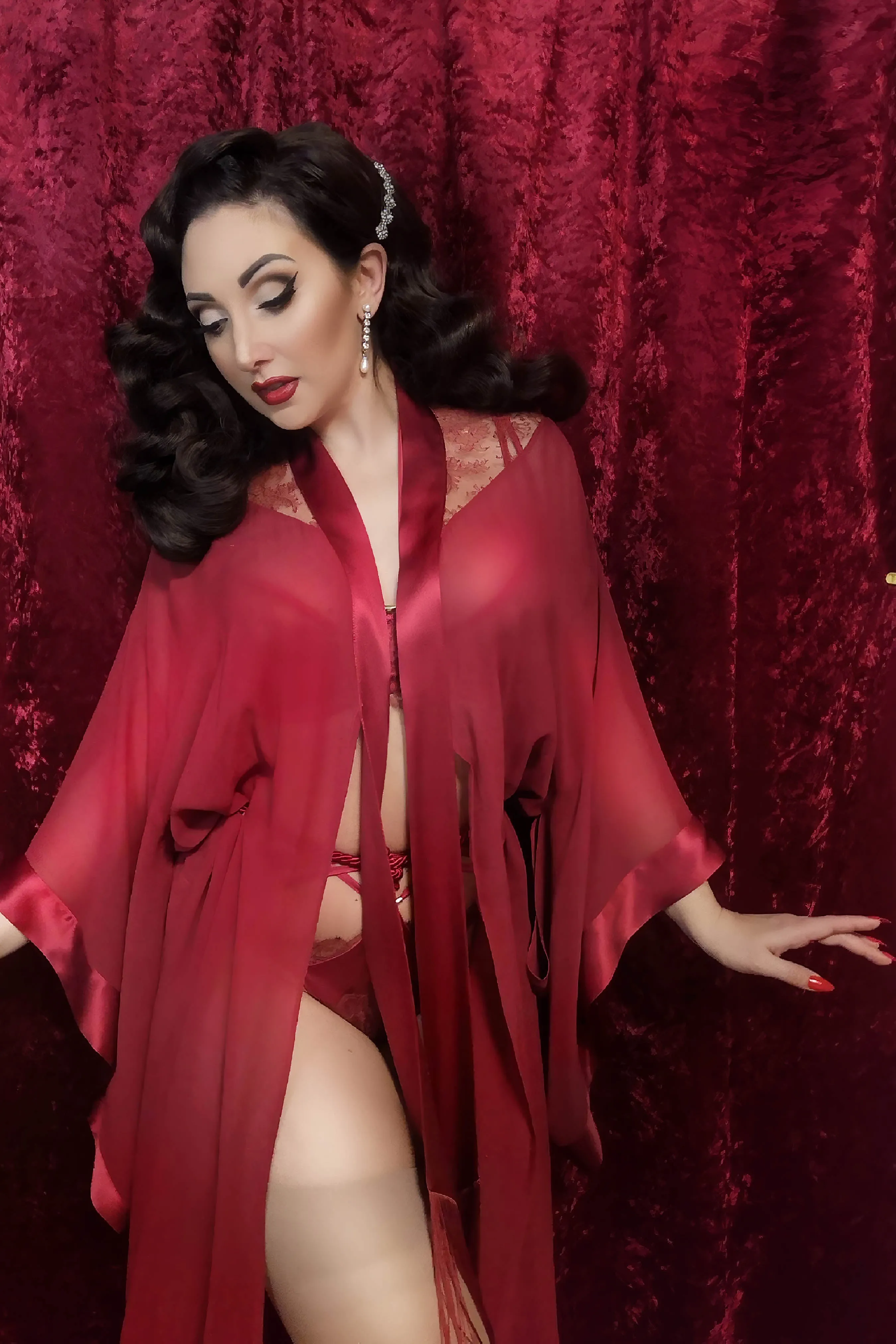 Rosalia Long Silk Robe