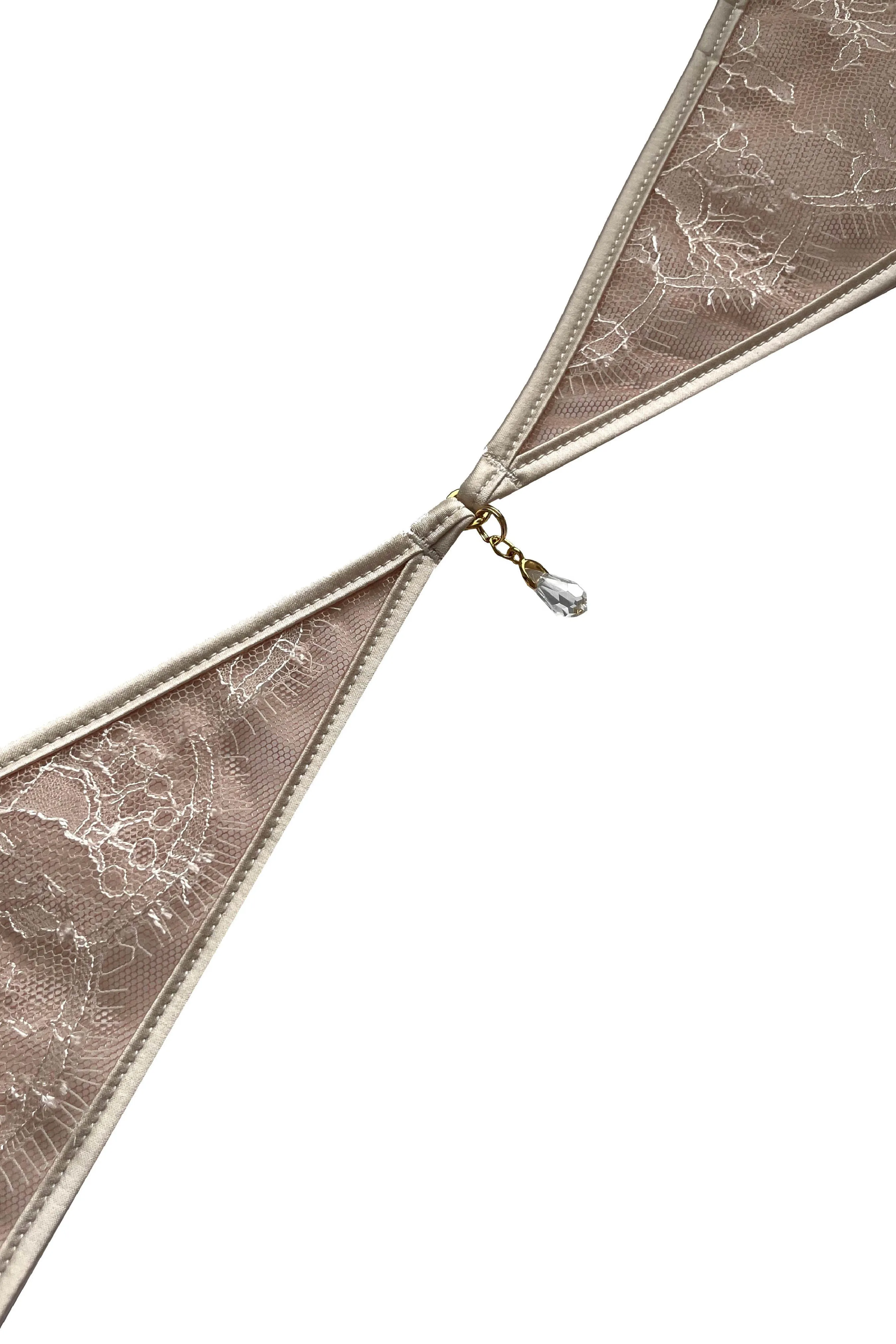 Rosalia Suspender in Oyster Blush