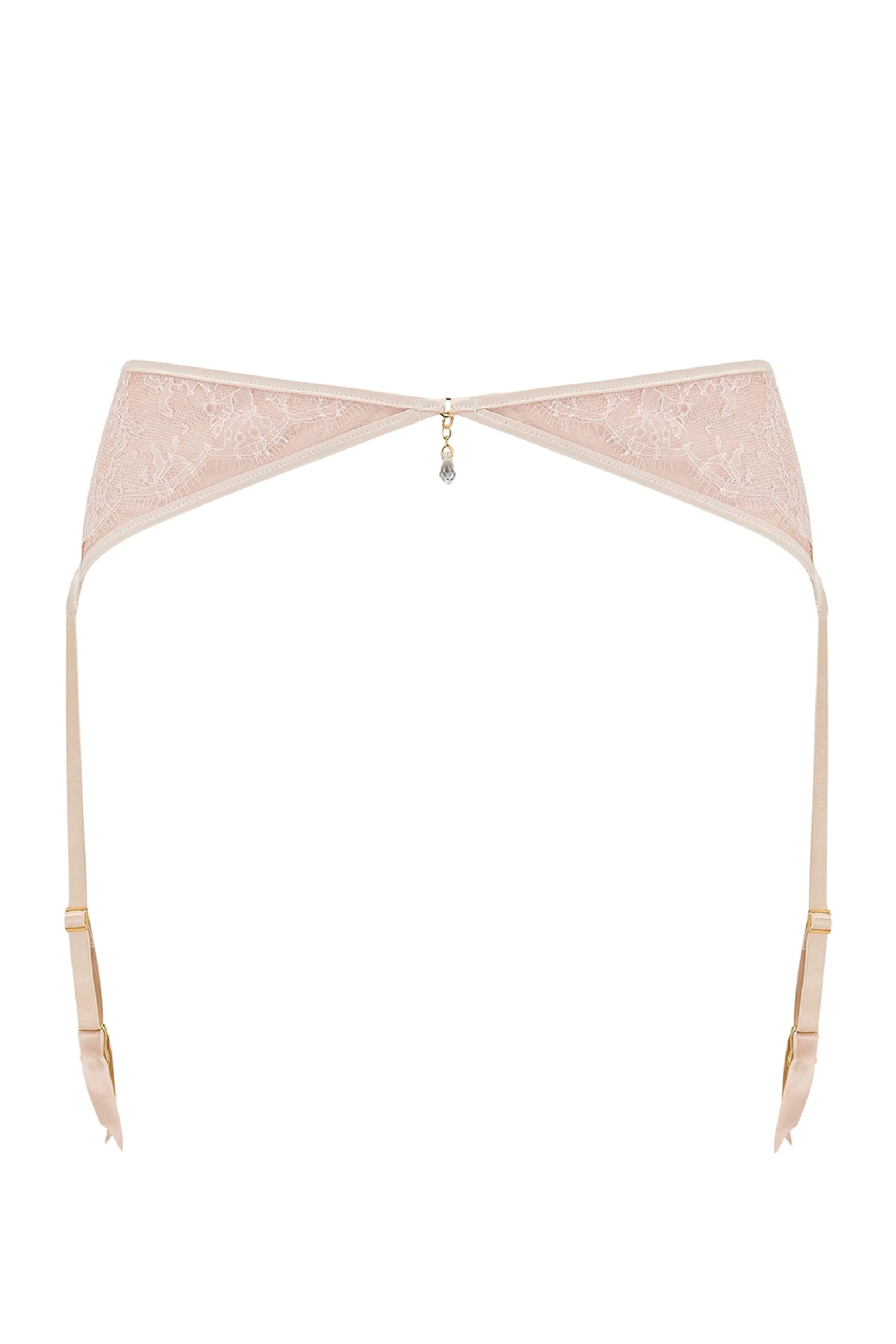 Rosalia Suspender in Oyster Blush