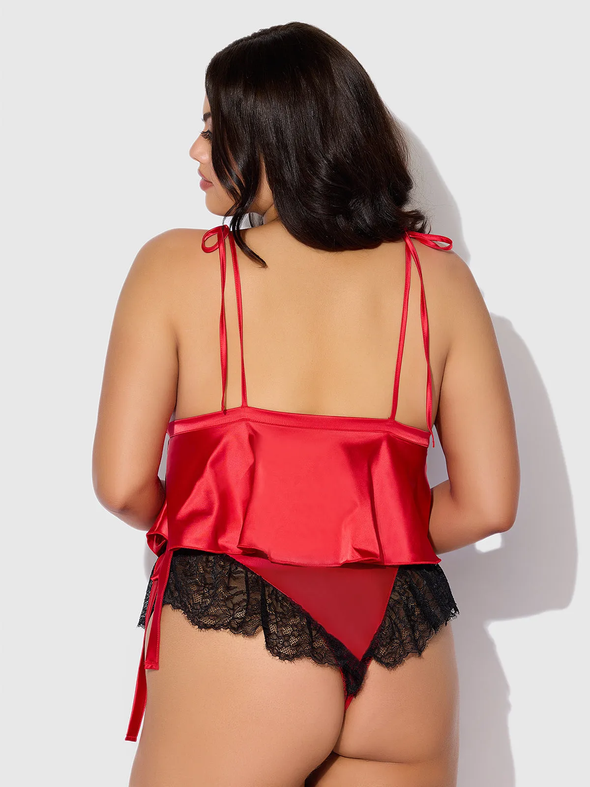 Scarlett Satin Sleep Tie Cami & Shorty Set
