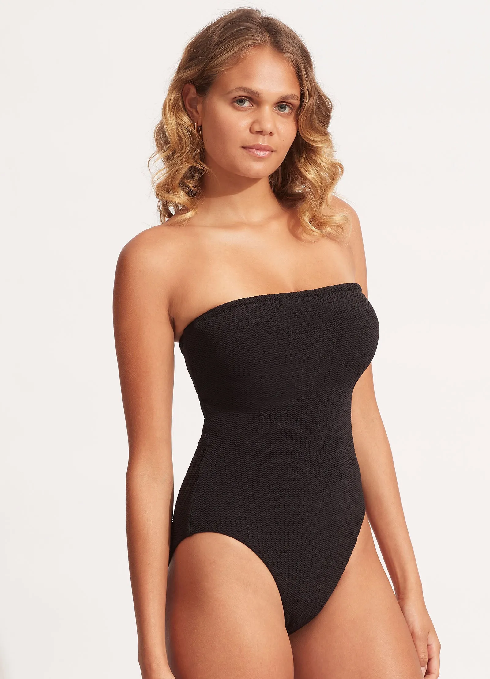 Sea Dive DD Bandeau One Piece - Black