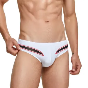Seobean Men's Low-Rise Swim Briefs with Mesh Inserts - Sexy & Quick-Dry 230903