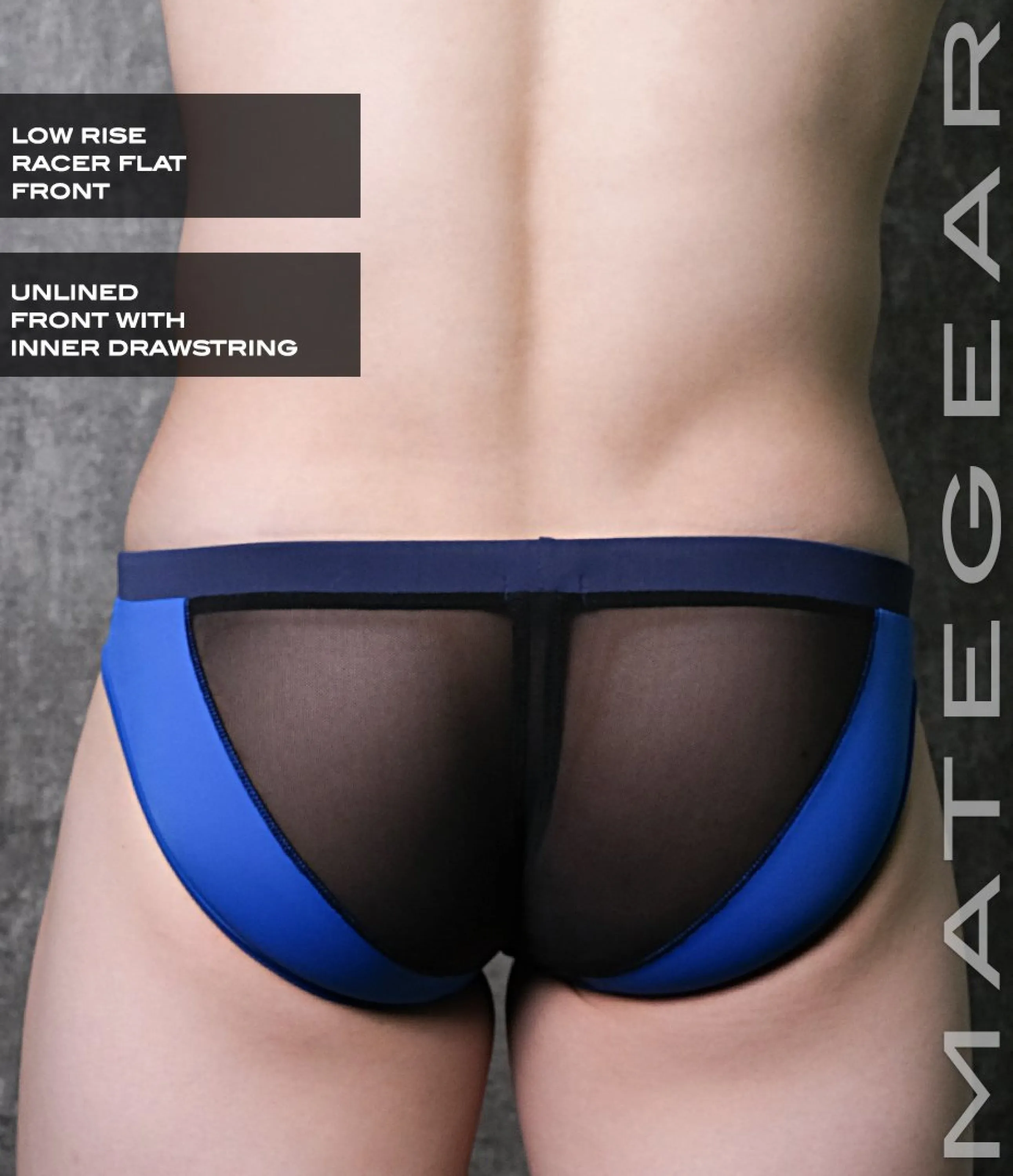 Sexy Mens Swimwear Ultra Swim Racer Bikini - Tak Jae (Low Rise Flat Front / With Drawstring)
