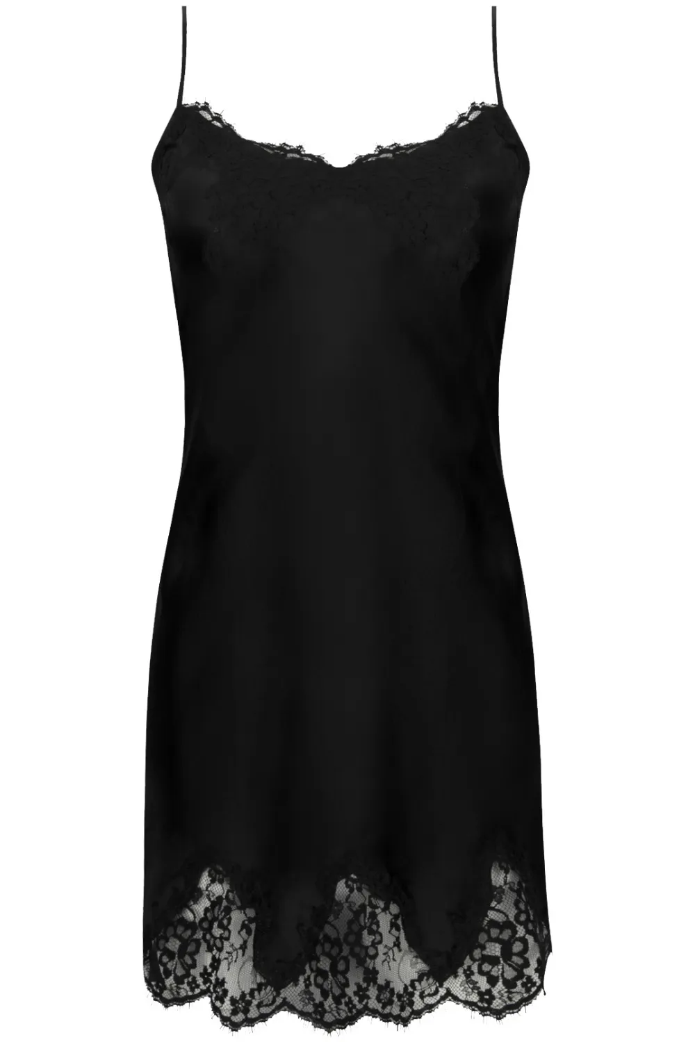 Splendeur Soie Silk Night Dress in Black