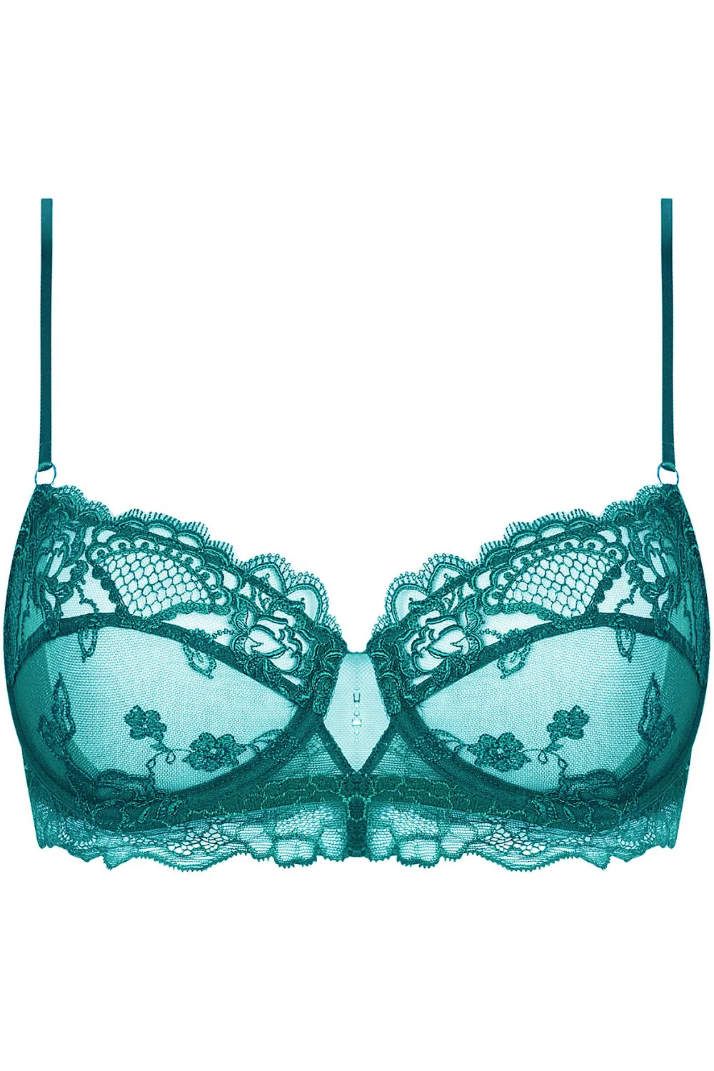 Sublime En Dentelle Half Cup Bra in Green