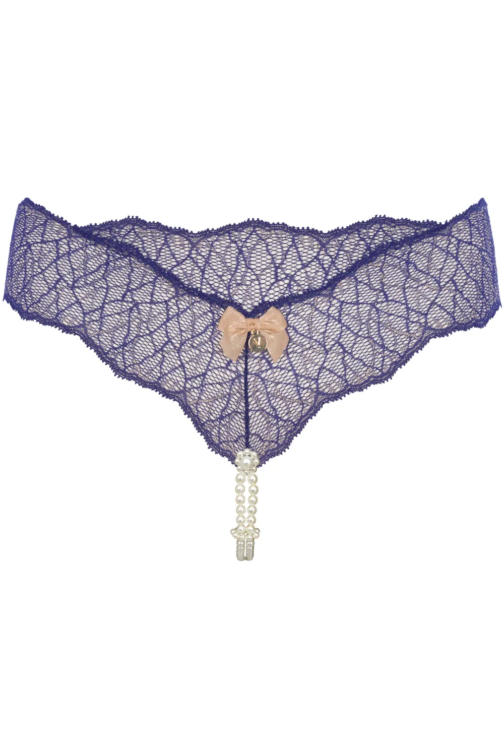 Sydney Daisy Double Pearl Thong in Blue