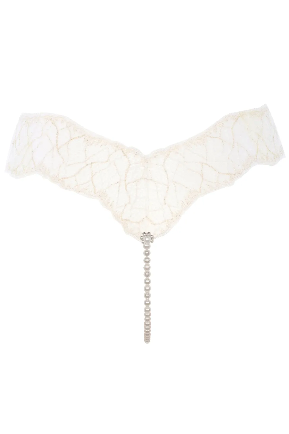Sydney Daisy Single Pearl Thong in Ivory