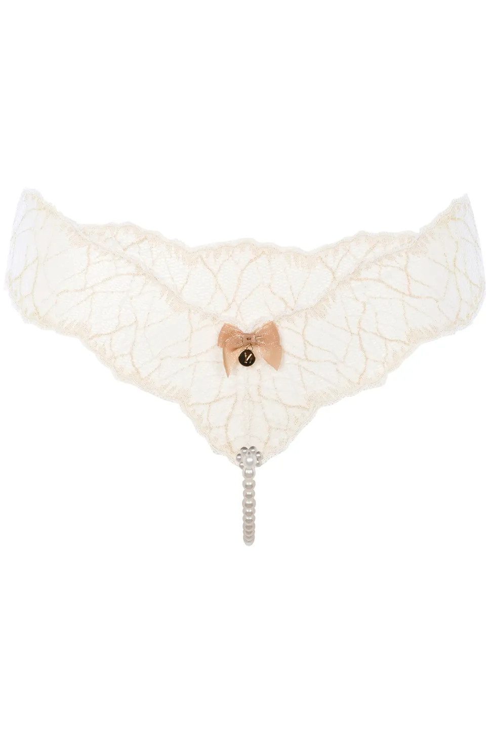 Sydney Daisy Single Pearl Thong in Ivory