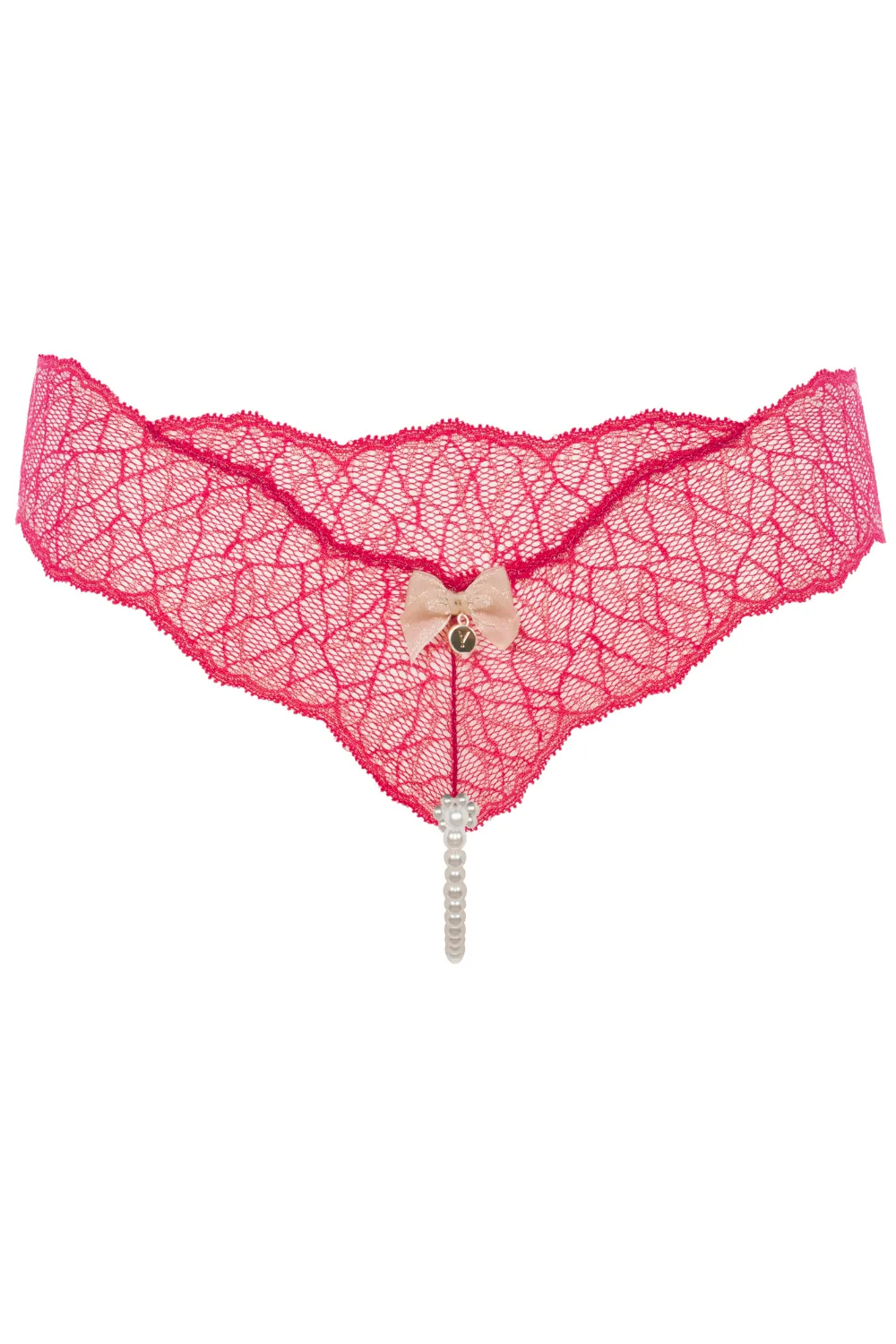 Sydney Daisy Single Pearl Thong in Red